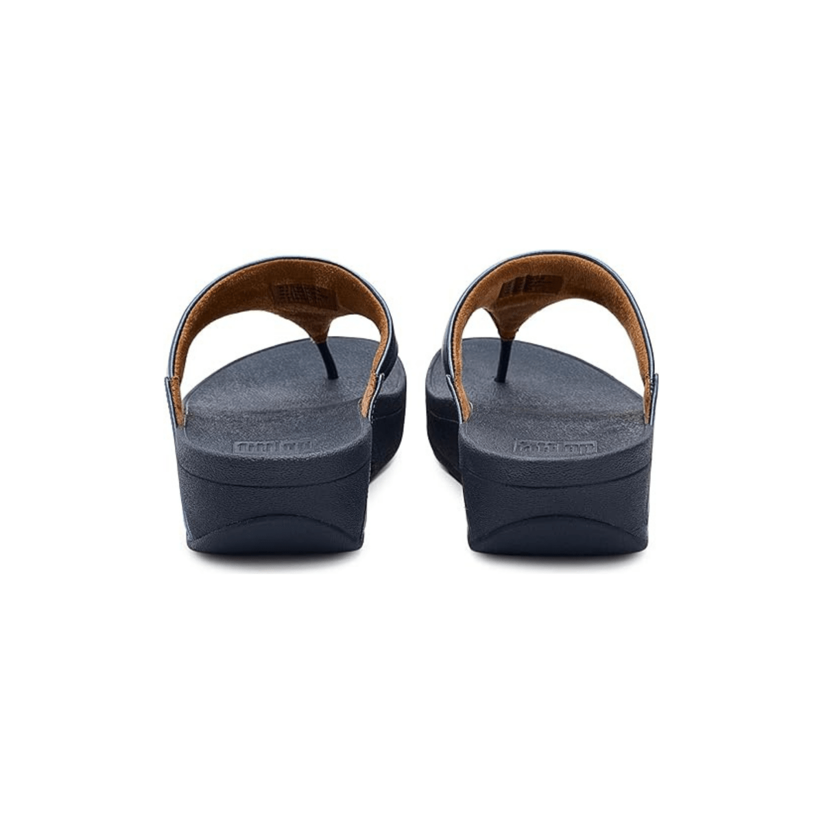 FitFlop Women's Lulu Toe-Post Cosmic Blue Metallic Leather