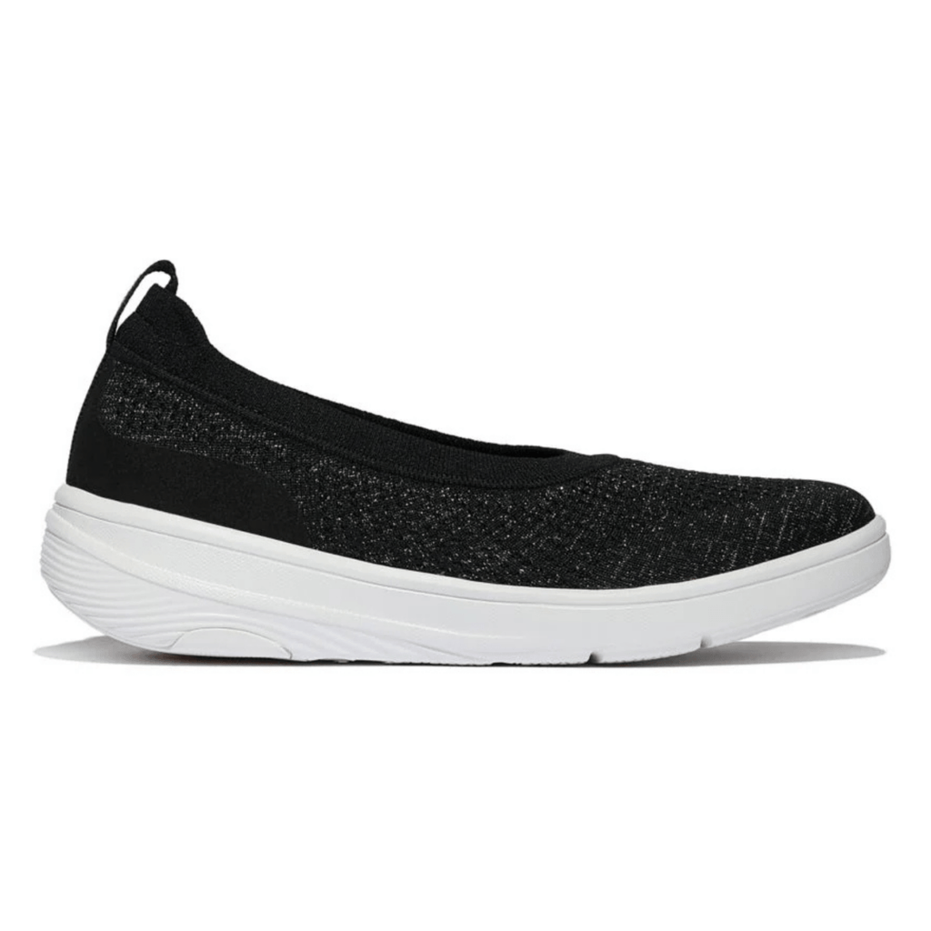 FitFlop Women's Super Q Knit Ballet Black/Silvereen
