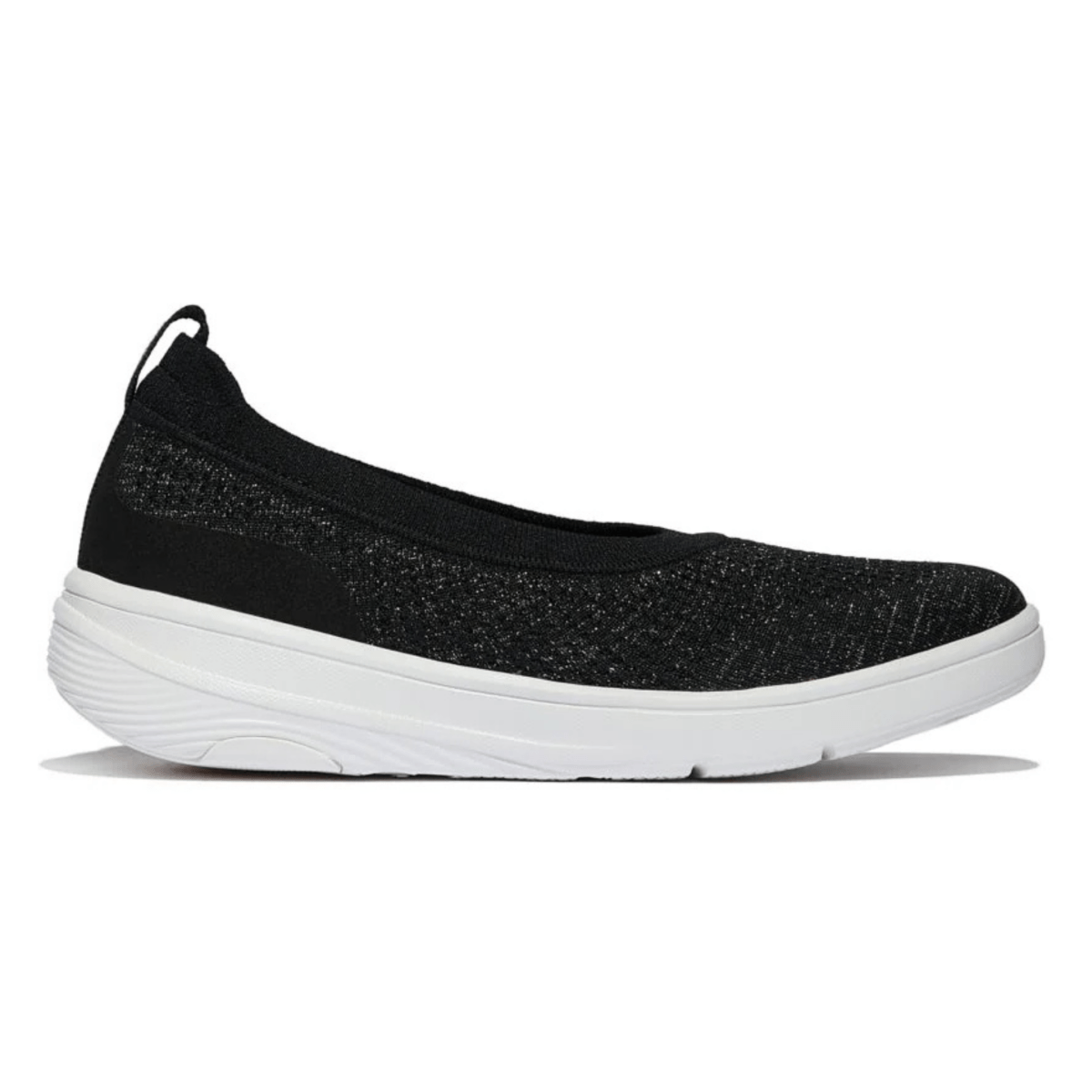 FitFlop Women's Super Q Knit Ballet Black/Silvereen