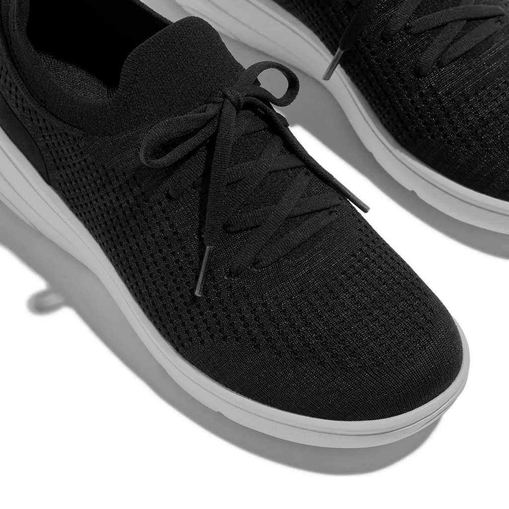 FitFlop Women's Super Q Knit Sneaker Black/White