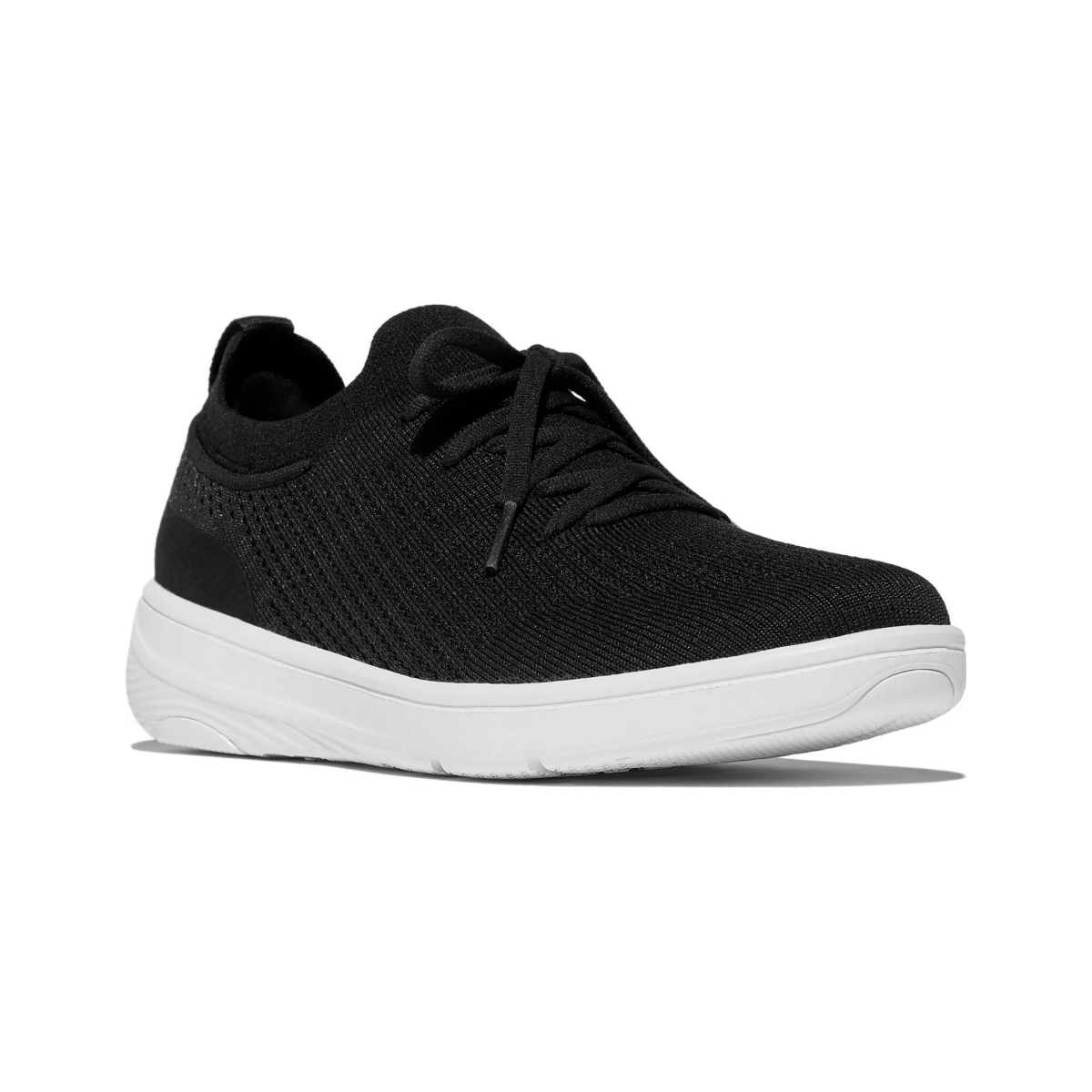 FitFlop Women's Super Q Knit Sneaker Black/White