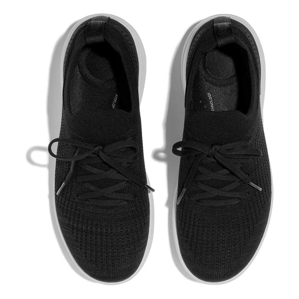 FitFlop Women's Super Q Knit Sneaker Black/White
