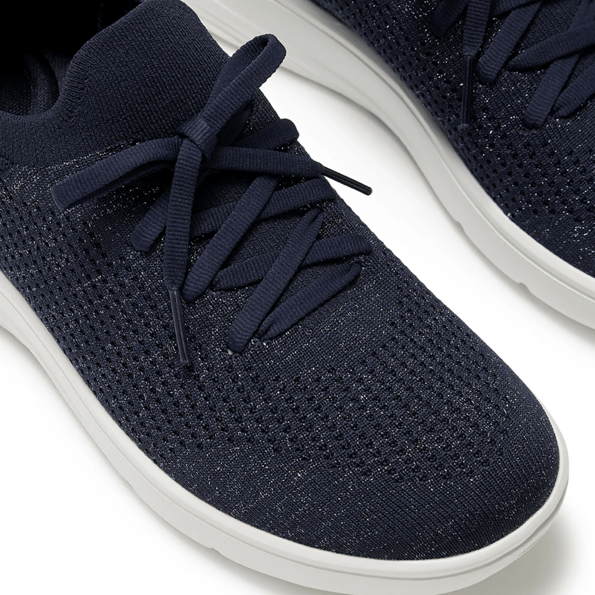 FitFlop Women's Super-Q Knit Metallic Midnight Navy