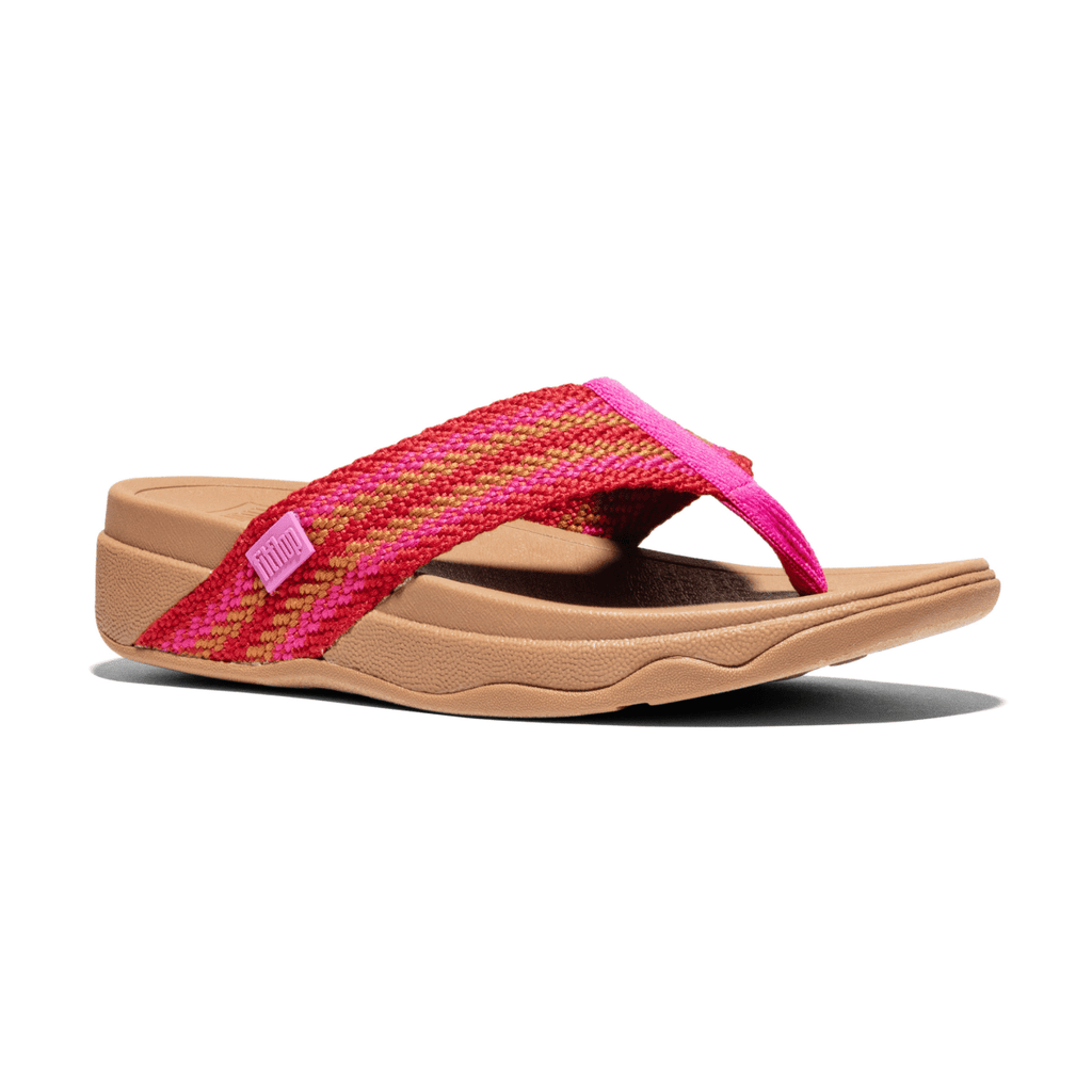 FitFlop Women's Surfa Stripe-Webbing Fuchia Rush Mix
