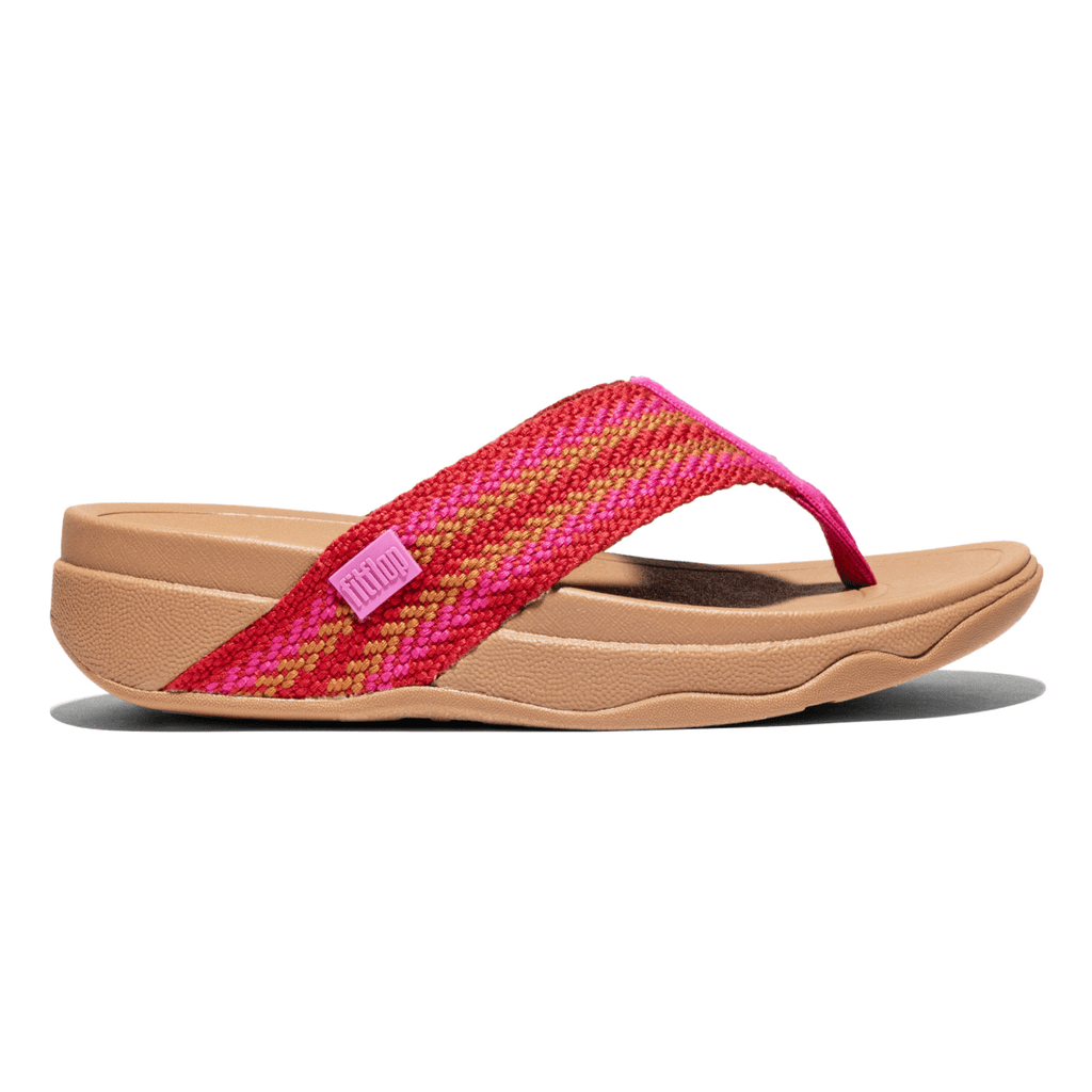 FitFlop Women's Surfa Stripe-Webbing Fuchia Rush Mix