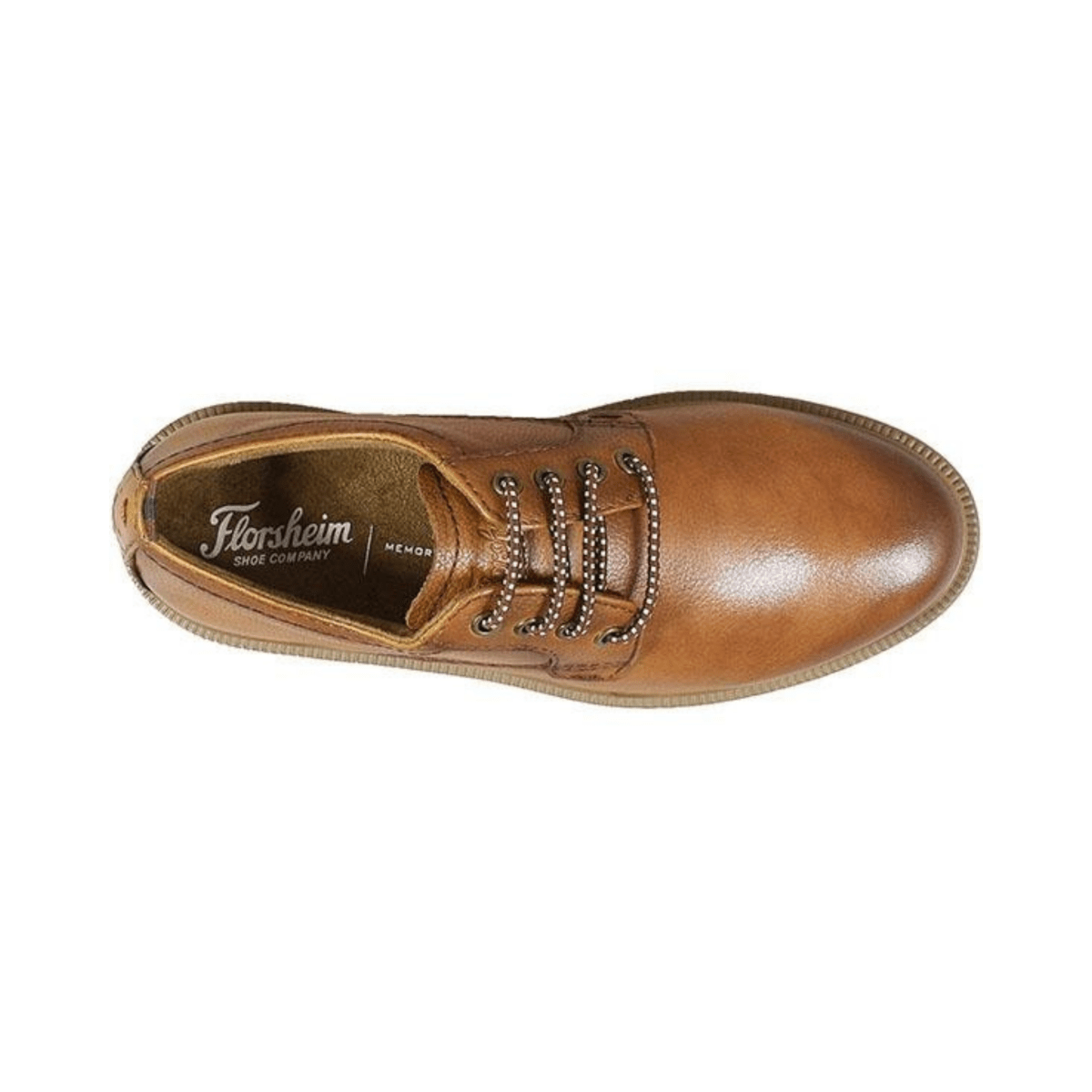 Florsheim Boys (Sizes 1-6) Sapacush Plain Toe Oxford Cognac