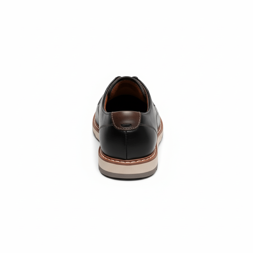 Florsheim Boys Vibe Jr. Elastic Lace Plain Toe Oxford Black