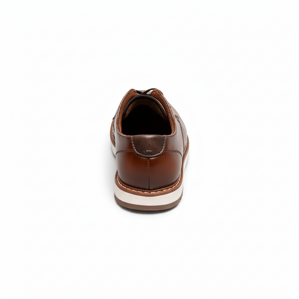 Florsheim Boys Vibe Jr. Elastic Lace Plain Toe Oxford Cognac