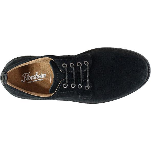 Florsheim Kids Boys Sapacush Plain Toe Ox Black Suede (Sizes 1-3)