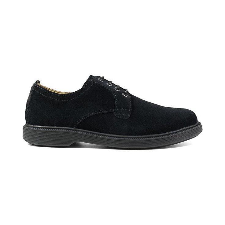 Florsheim Kids Boys Sapacush Plain Toe Ox Black Suede (Sizes 1-3)