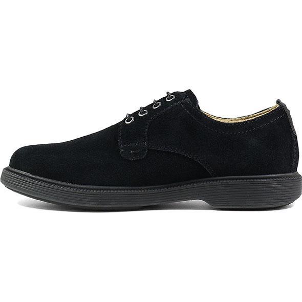 Florsheim Kids Boys Sapacush Plain Toe Ox Black Suede (Sizes 1-3)