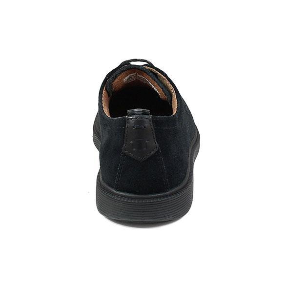 Florsheim Kids Boys Sapacush Plain Toe Ox Black Suede (Sizes 1-3)