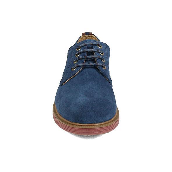 Florsheim Kids Boys Sapacush Plain Toe Ox Navy Suede/Brick (Sizes 4-7)