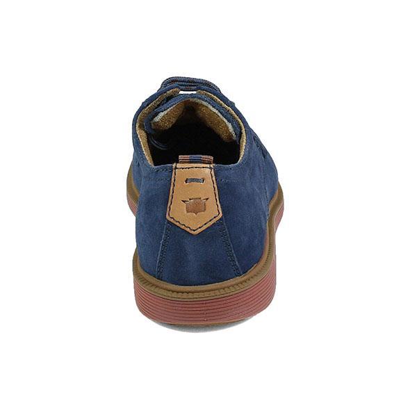 Florsheim Kids Boys Sapacush Plain Toe Ox Navy Suede/Brick (Sizes 4-7)