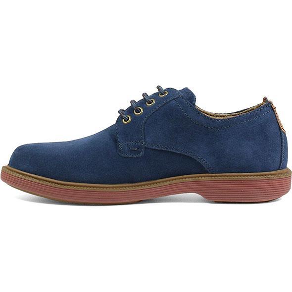 Florsheim Kids Boys Sapacush Plain Toe Ox Navy Suede/Brick (Sizes 4-7)