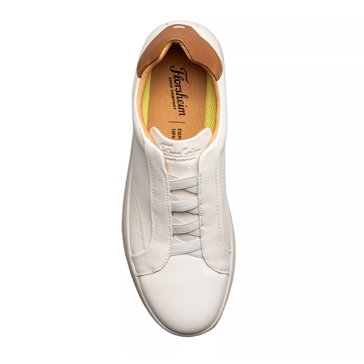 Florsheim Men's Monopoli Elastic Lace Off-White/Cognac