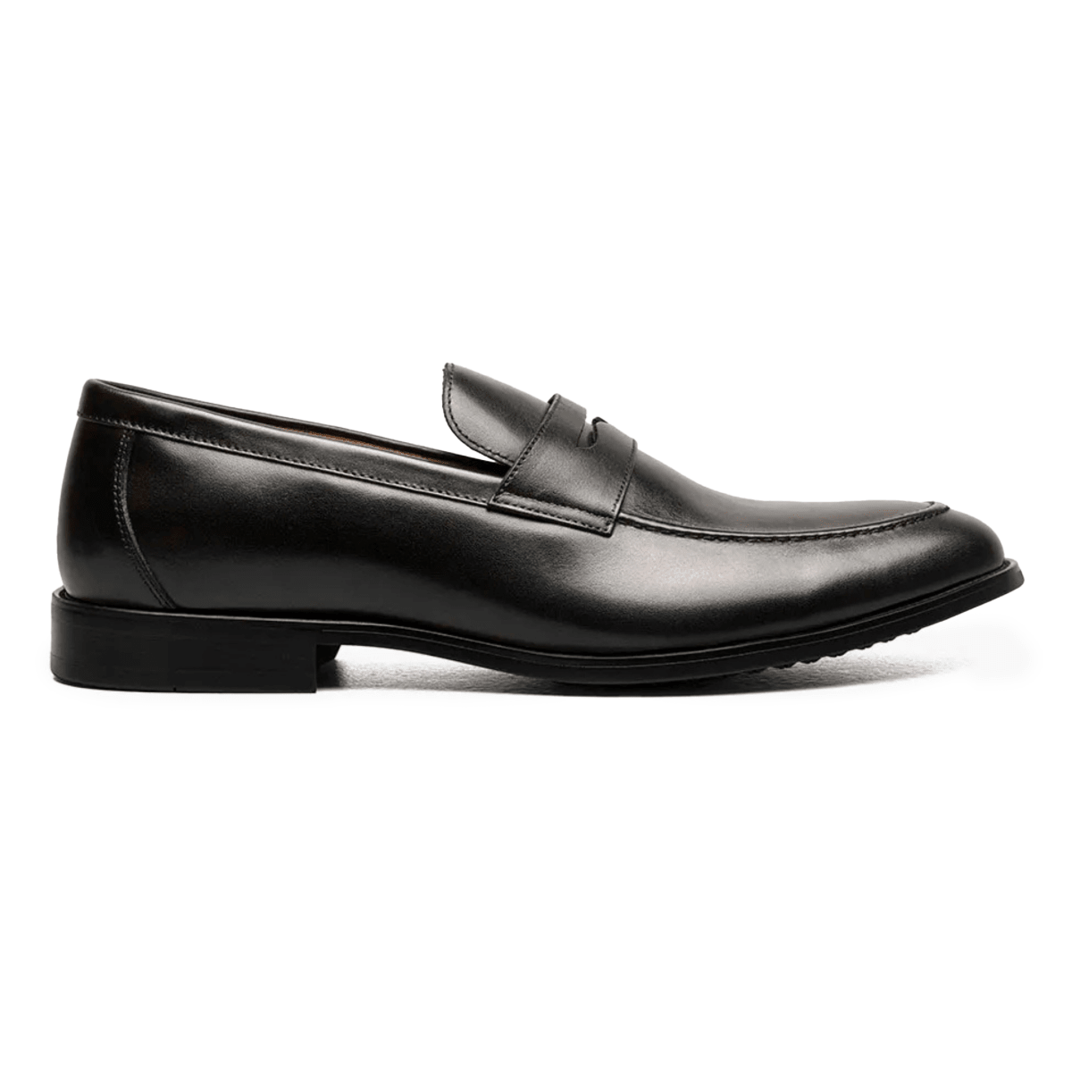Florsheim Men's Rucci Moc Toe Penny Loafer Black Smooth Leather