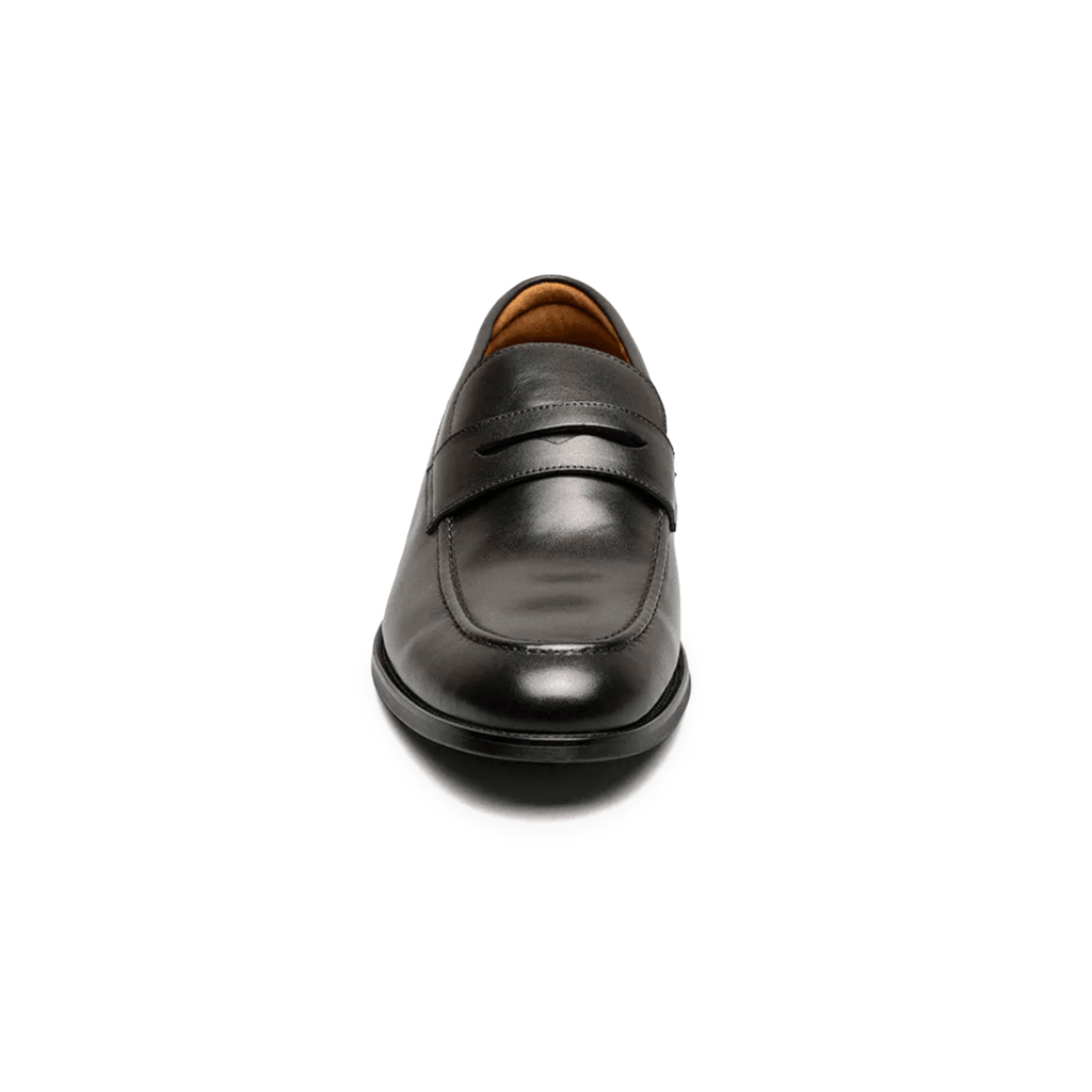 Florsheim Men's Rucci Moc Toe Penny Loafer Black Smooth Leather