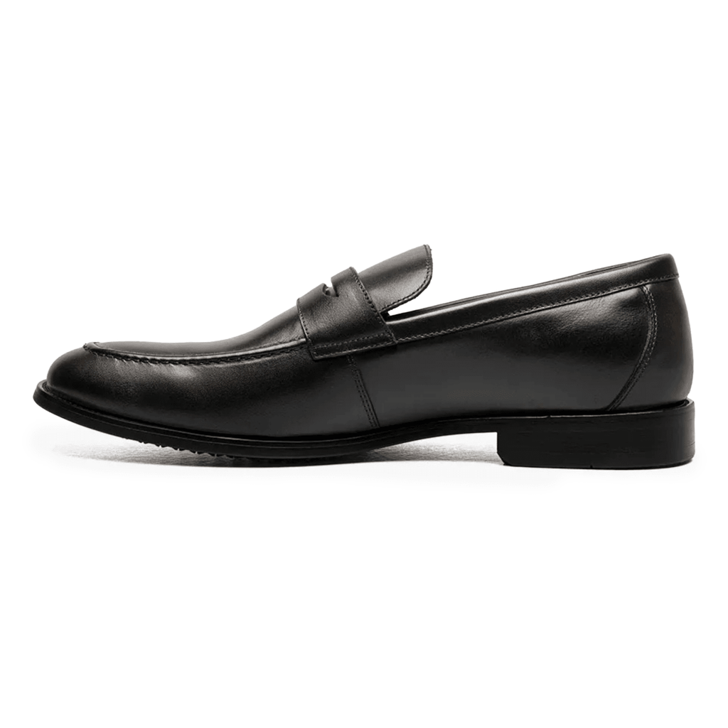 Florsheim Men's Rucci Moc Toe Penny Loafer Black Smooth Leather
