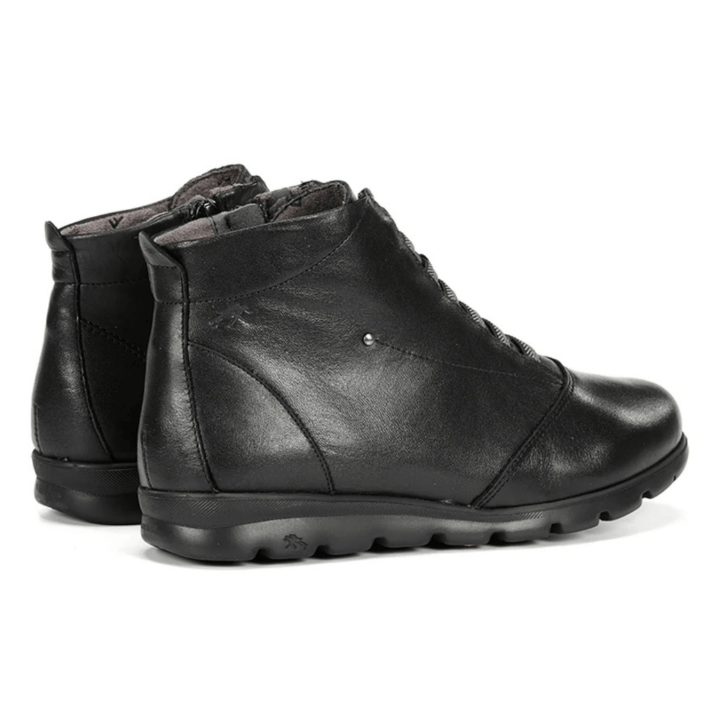 Fluchos Women's Susan Ankle Boot Sugar Black Leather