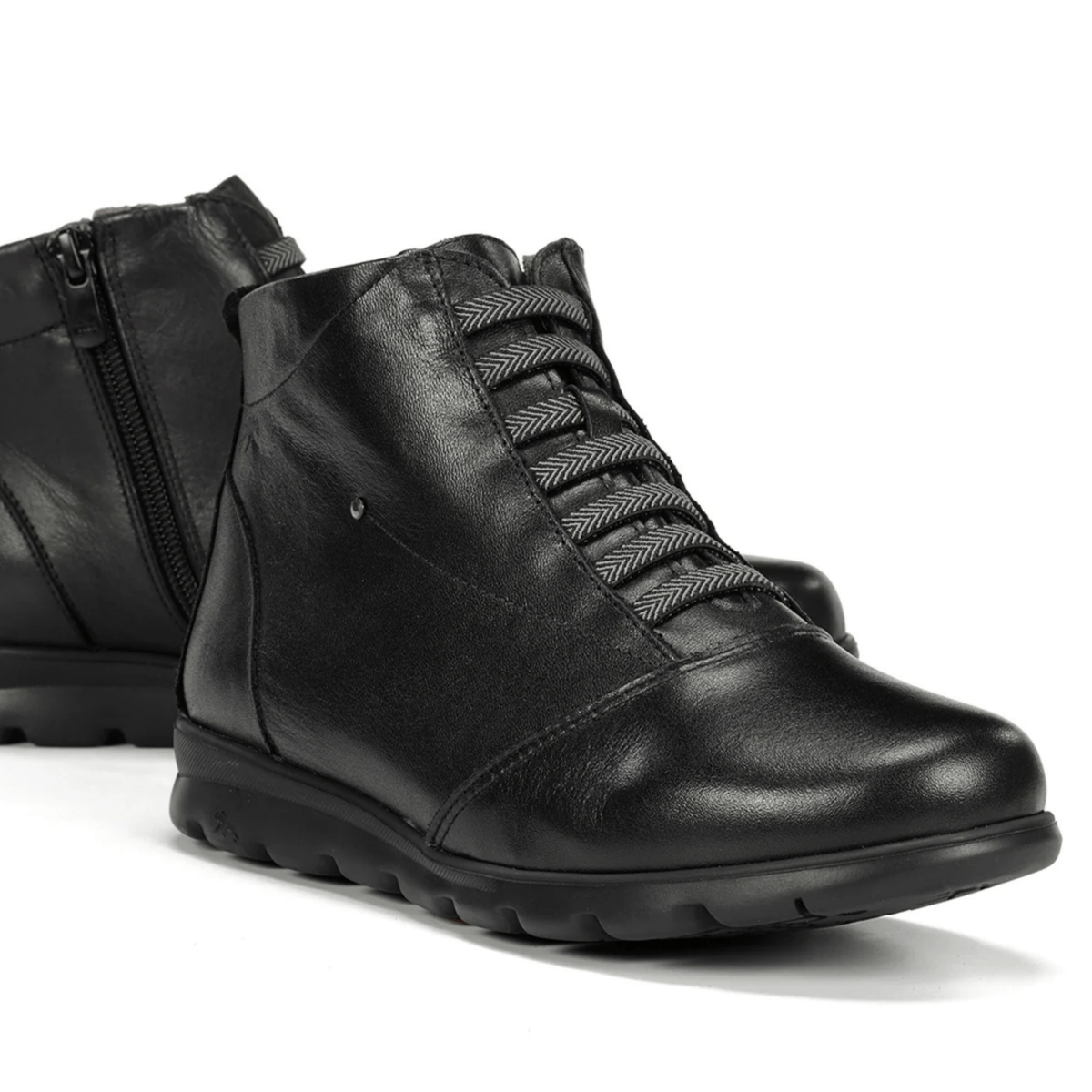 Fluchos Women's Susan Ankle Boot Sugar Black Leather