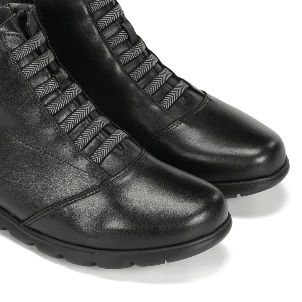 Fluchos Women's Susan Ankle Boot Sugar Black Leather