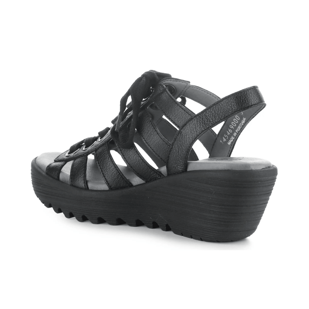 Fly London Women's LITU469 Black Mousse