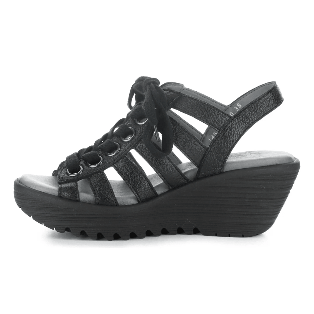 Fly London Women's LITU469 Black Mousse