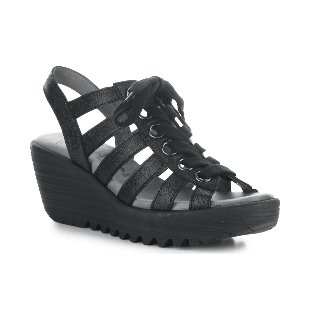 Fly London Women's LITU469 Black Mousse