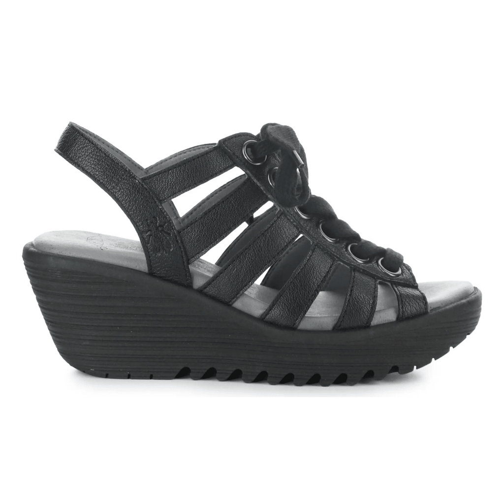 Fly London Women's LITU469 Black Mousse