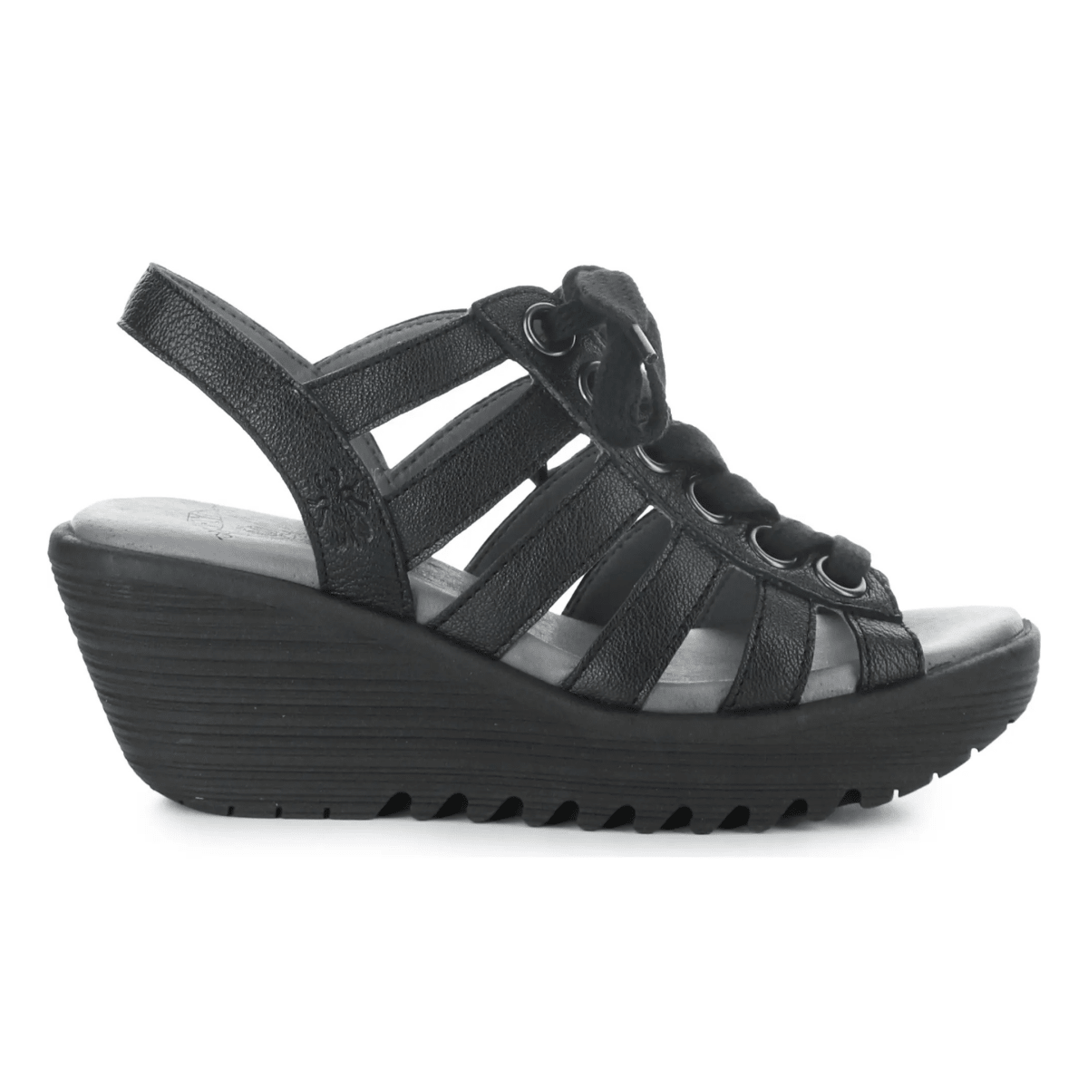 Fly London Women's LITU469 Black Mousse