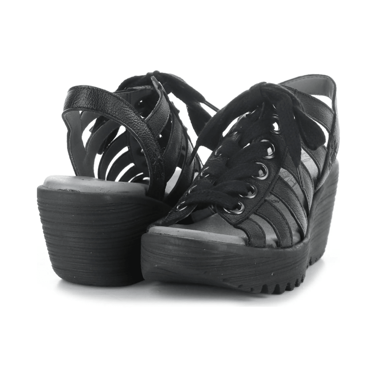 Fly London Women's LITU469 Black Mousse