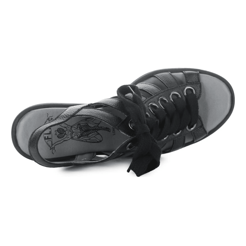 Fly London Women's LITU469 Black Mousse
