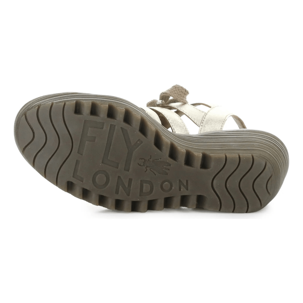Fly London Women's LITU469 Champagne Metallic Leather