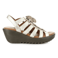 Fly London Women's LITU469 Champagne Metallic Leather