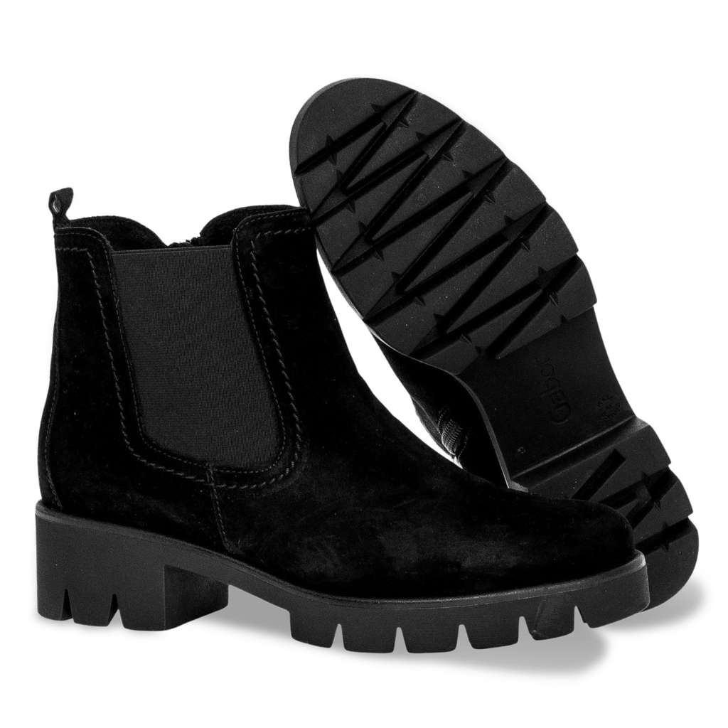 Gabor Women's 31.710.17 Chelsea Black Suede
