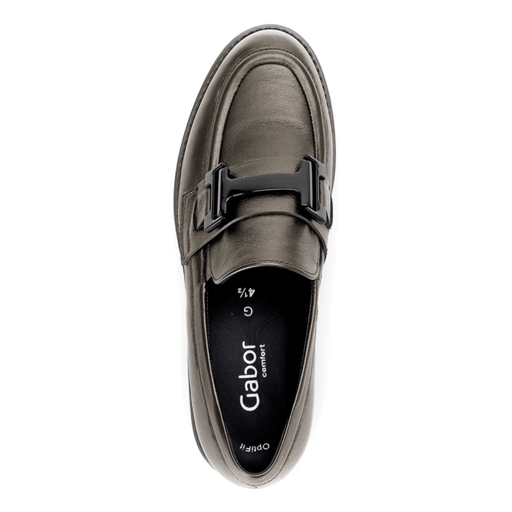 Gabor Women's 72.452.89 Smoke Metallic Leather