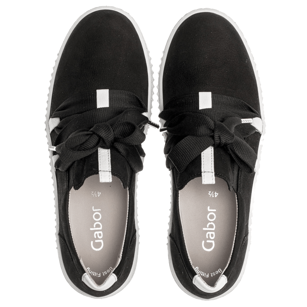 Gabor Women's Waltz 43.333.17 Black/White Suede