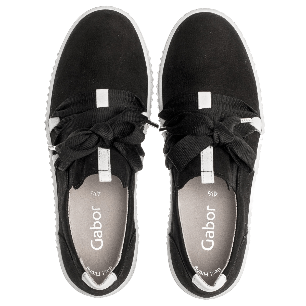 Gabor Women's Waltz 43.333.17 Black/White Suede