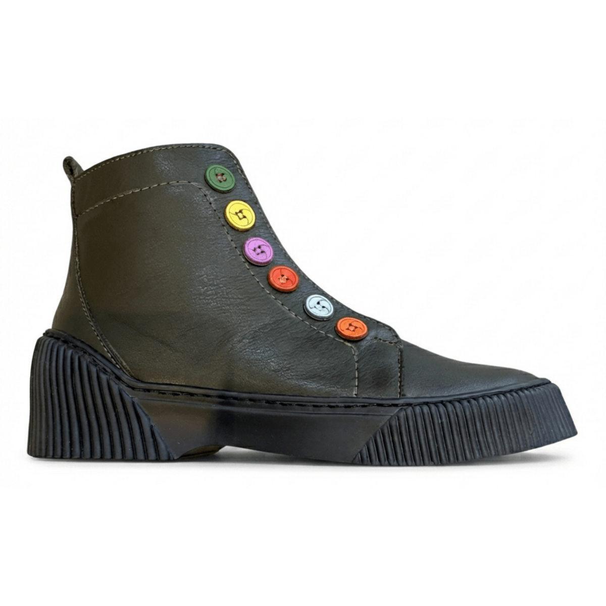 Gelato Women's Tina Green Olive Leather