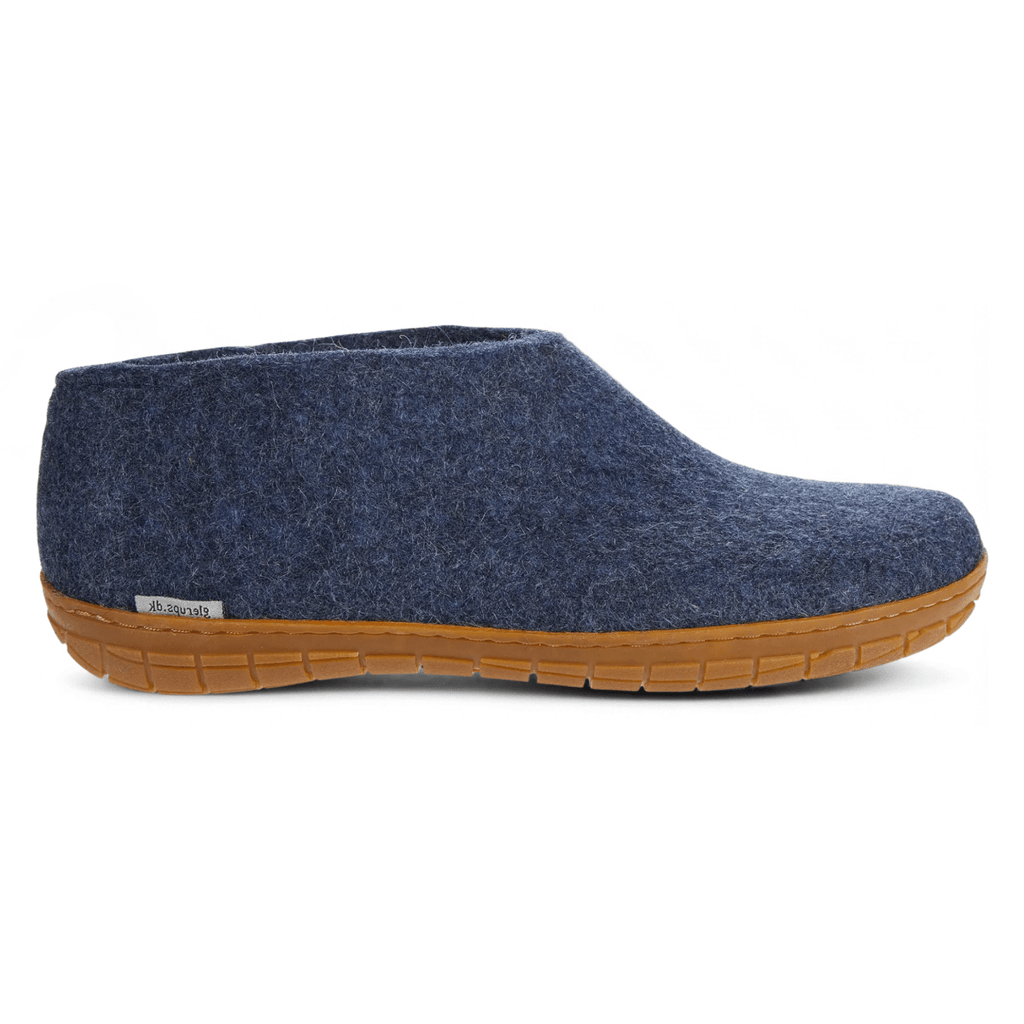 Glerups Men's Model AR Shoe with Natural Honey Rubber Sole Denim
