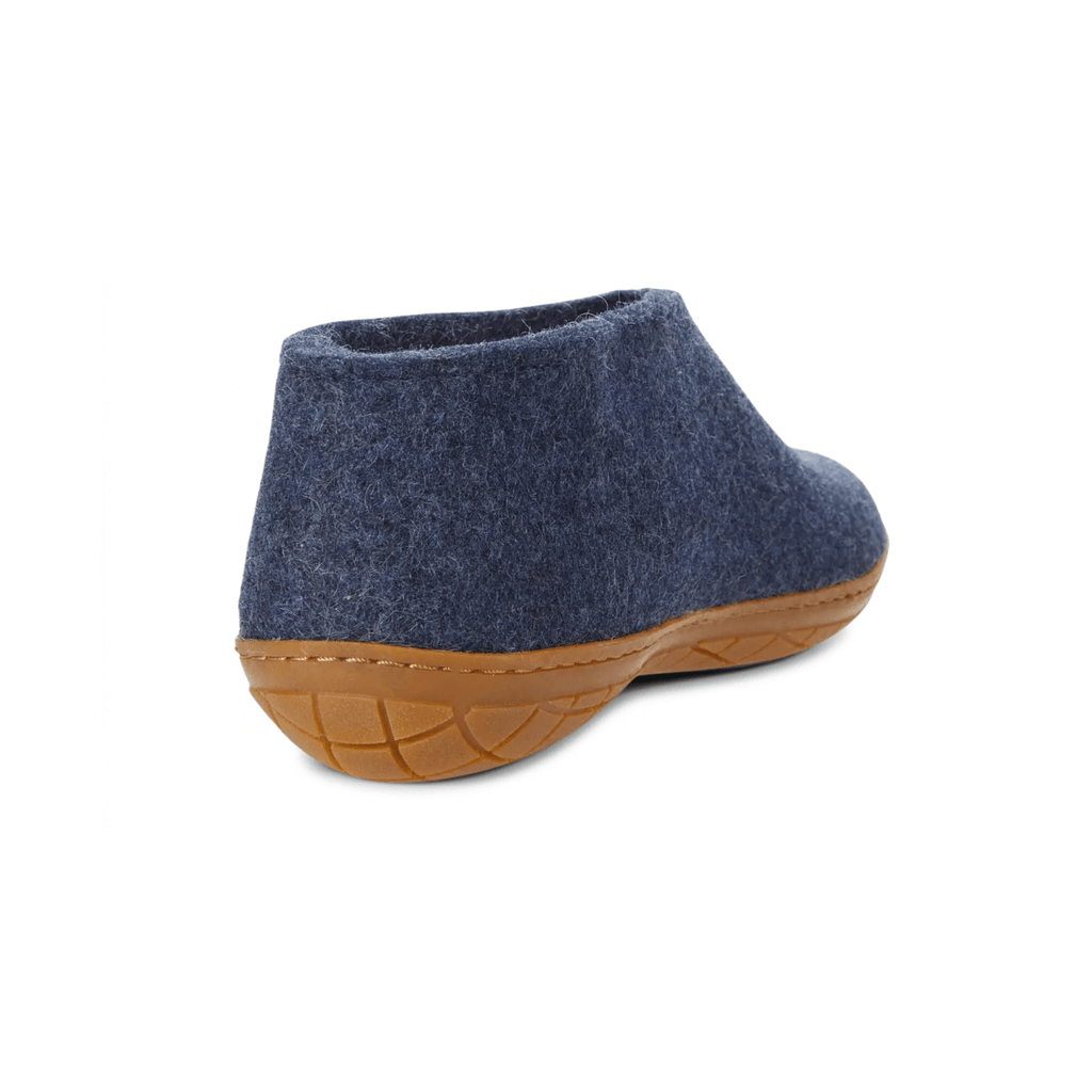Glerups Men's Model AR Shoe with Natural Honey Rubber Sole Denim