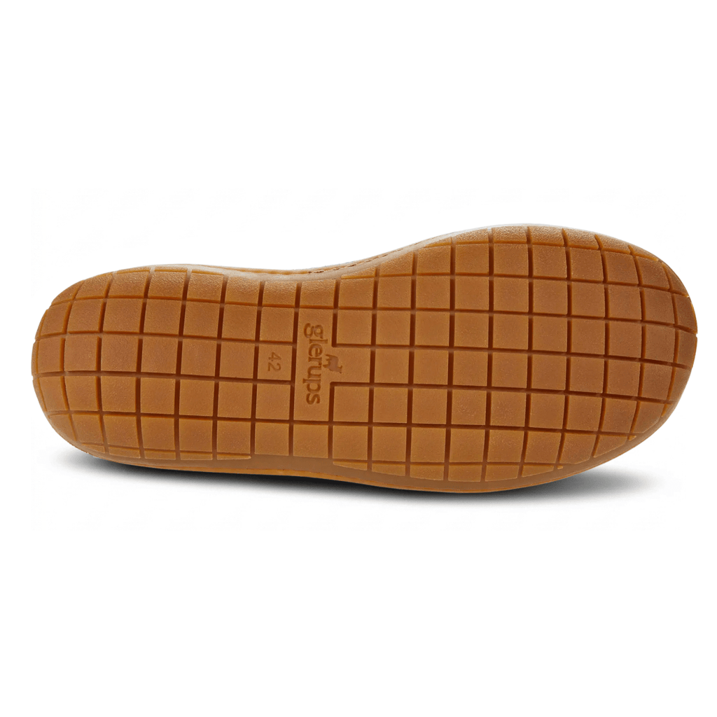 Glerups Men's Model AR Shoe with Natural Honey Rubber Sole Denim