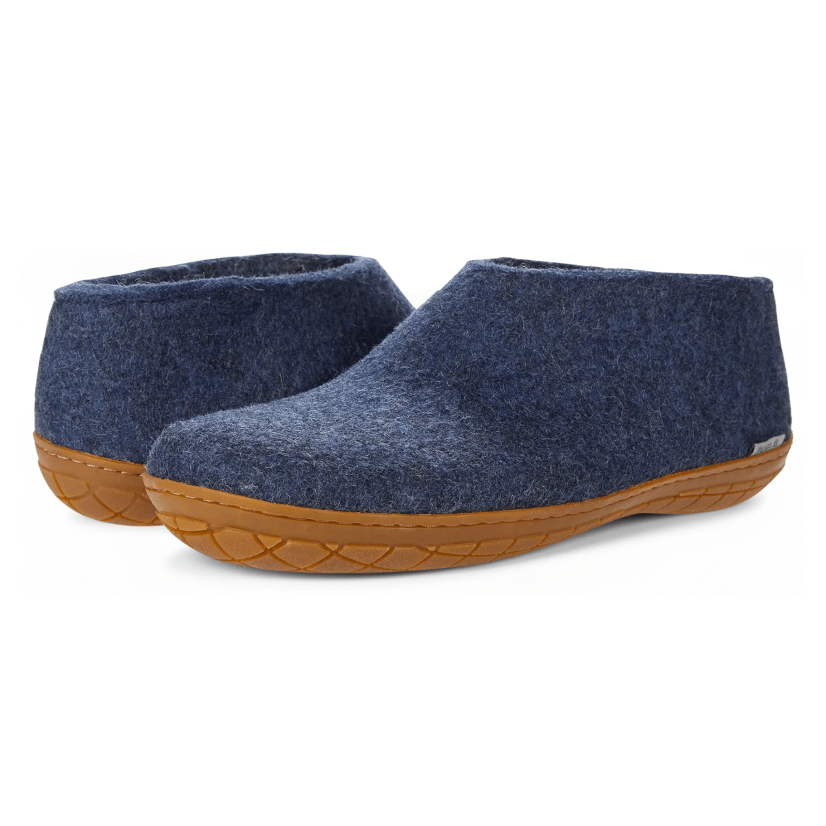 Glerups Men's Model AR Shoe with Natural Honey Rubber Sole Denim