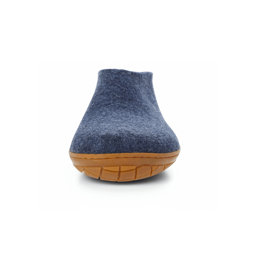 Glerups Men's Model AR Shoe with Natural Honey Rubber Sole Denim