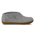 Glerups Men's Model AR Shoe with Natural Honey Rubber Sole Light Grey