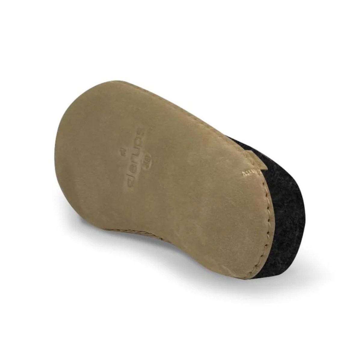 Glerups Men's Model B Slipper with Leather Sole Charcoal