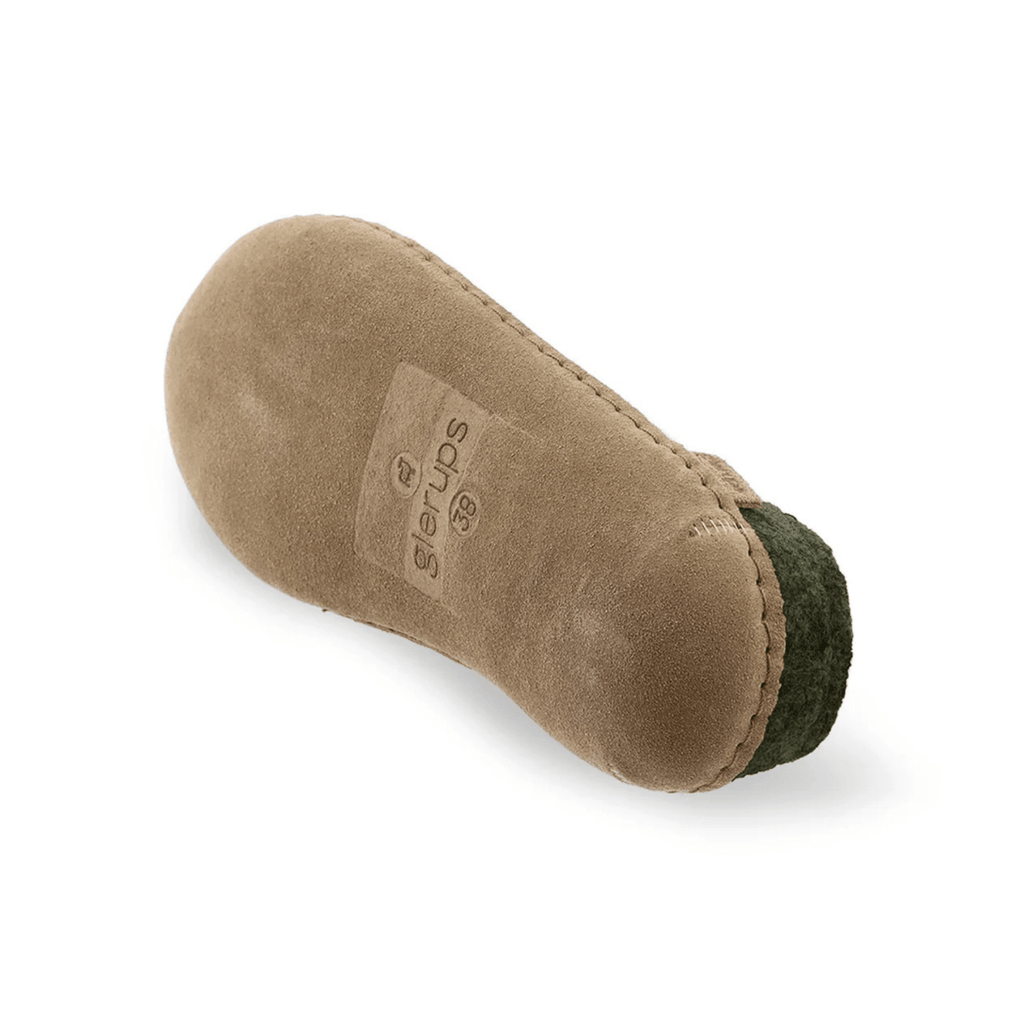 Glerups Men's Model B Slipper with Leather Sole Green Forest