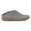 Glerups Men's Model B Slipper with Leather Sole Light Grey