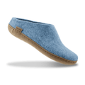 Glerups Women's Model B Slipper with Leather Sole Sky Blue